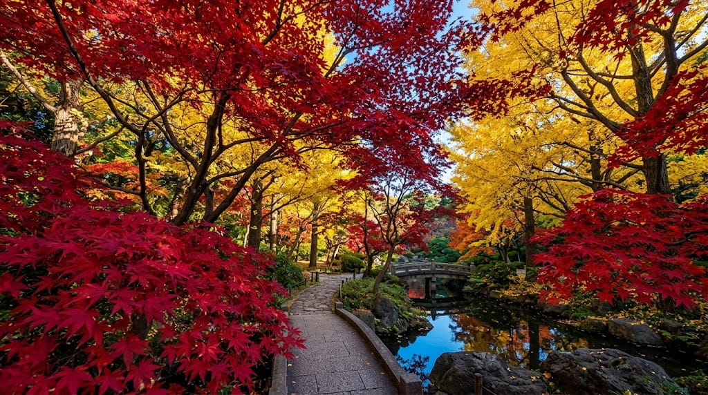 C-PLフィルターの効果を活かした鮮やかな紅葉写真
