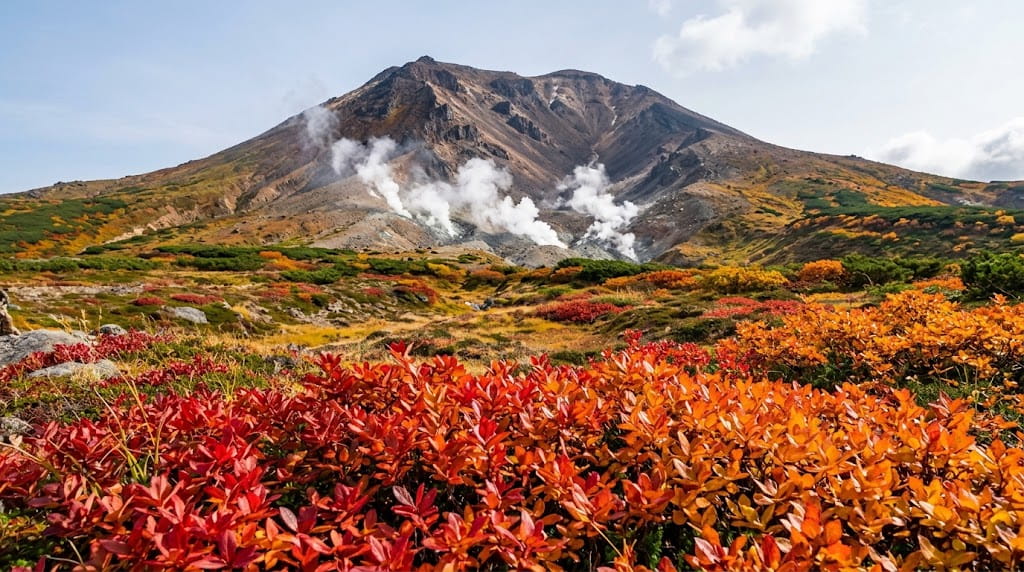 大雪山 旭岳の紅葉風景