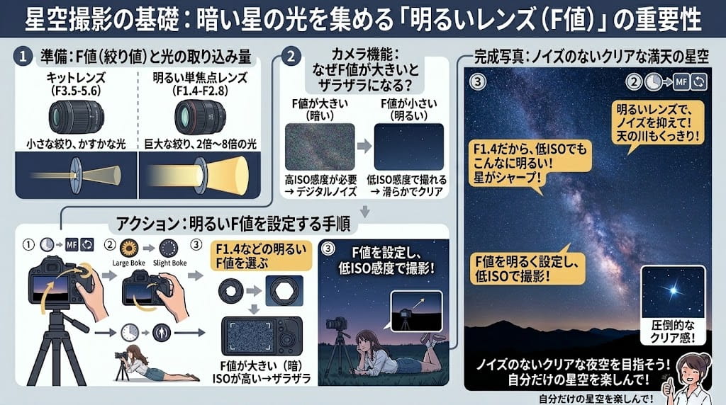 明るいレンズ（F値の小ささ）の重要性
