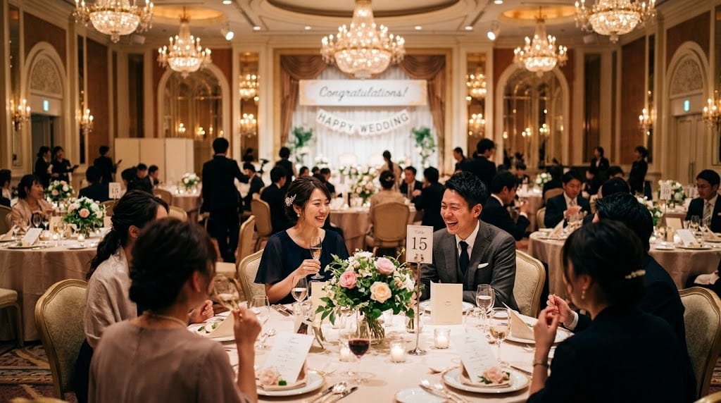ホテルの披露宴会場の様子