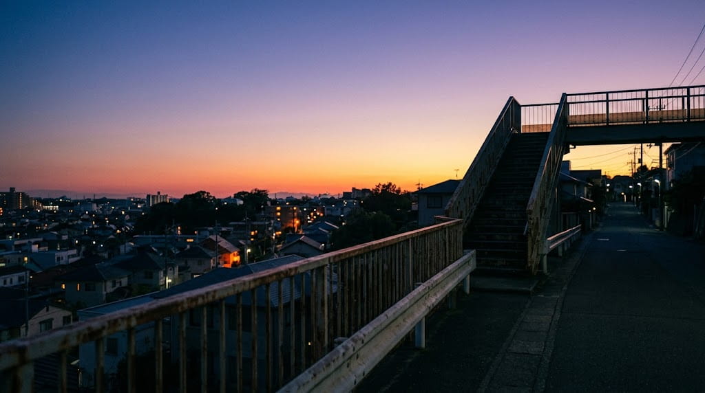 3つの余白を取り入れたマジックアワー写真