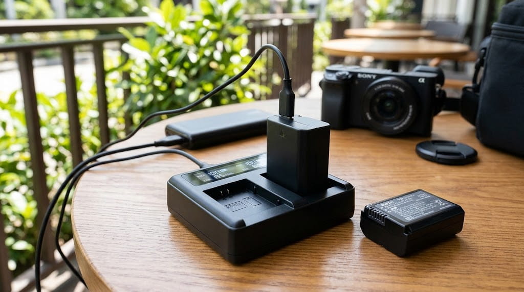 予備バッテリーと充電器