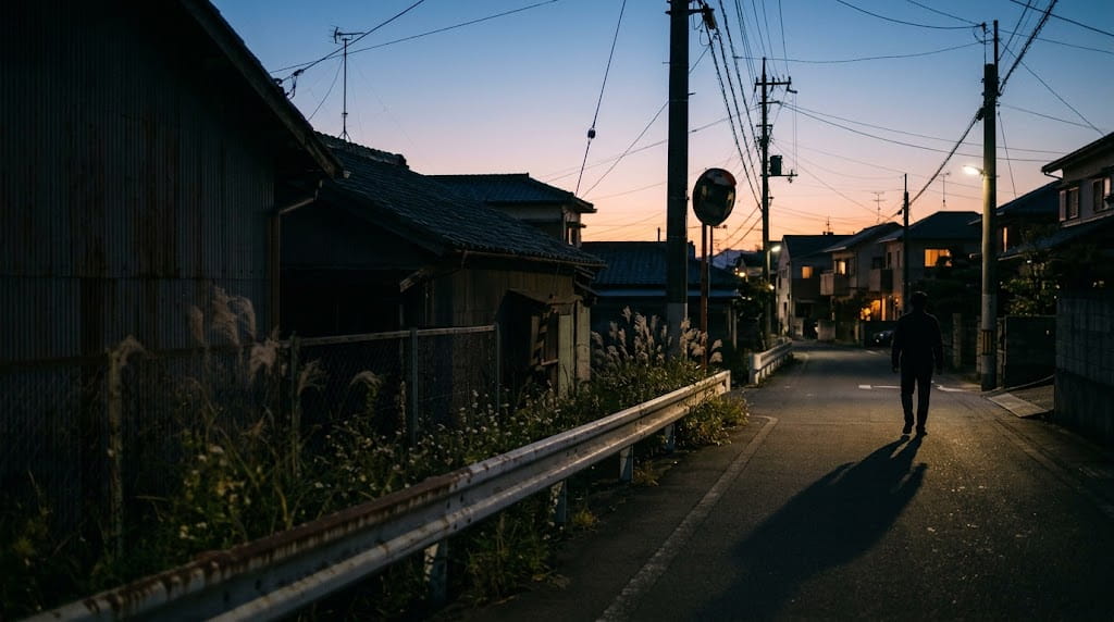 夕暮れの街を歩きながら心に留まった情景