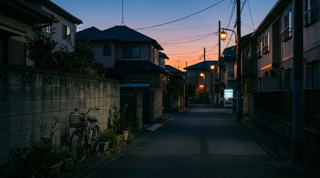 夕暮れの街を歩きながら心に留まった情景